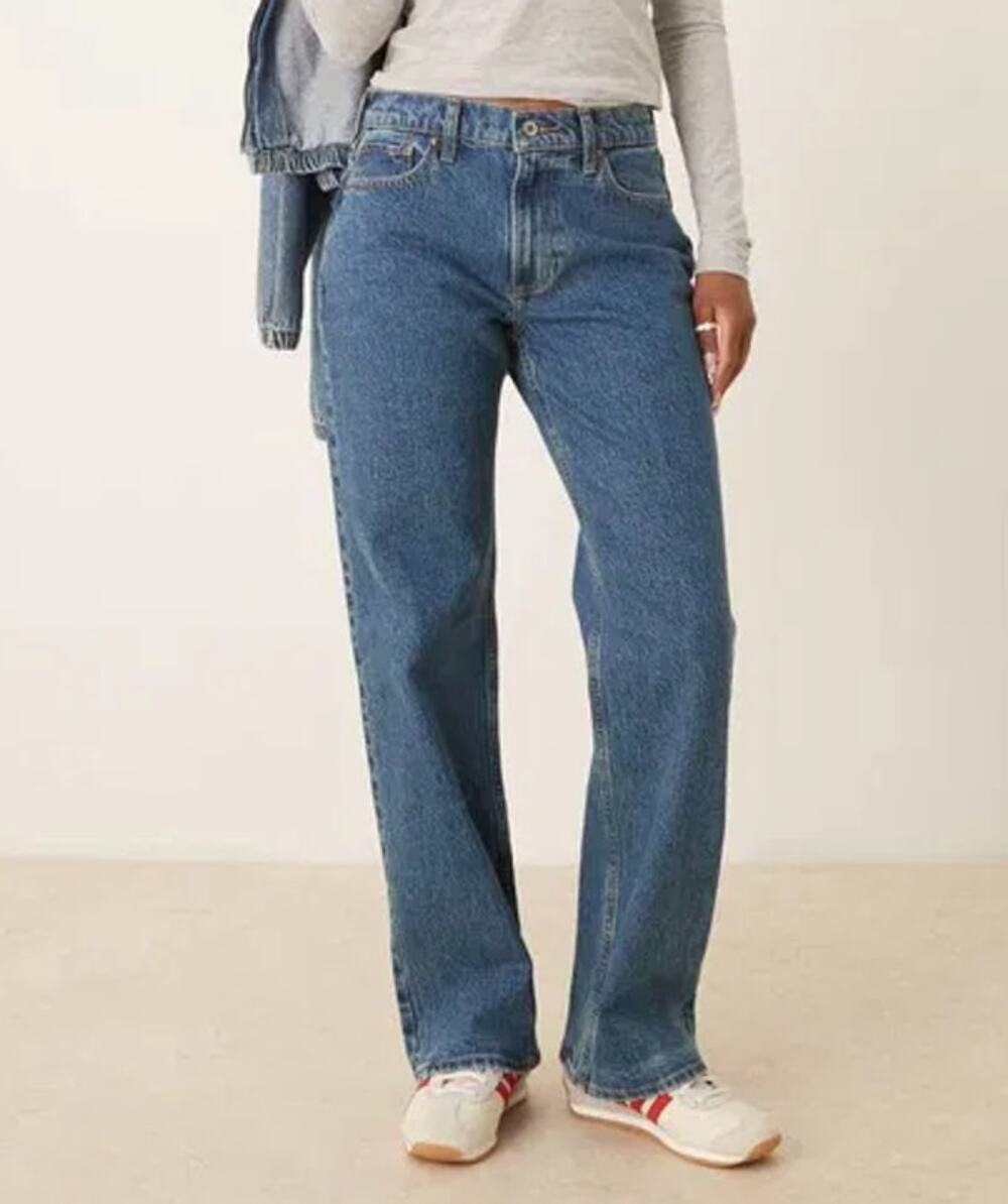 ABERCROMBIE & FITCH The Baggy Low Rise Jeans Classic Blue Wash NWT Women's 28/6L